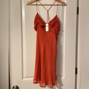 Anthropologie scarlet mini dress spaghetti straps